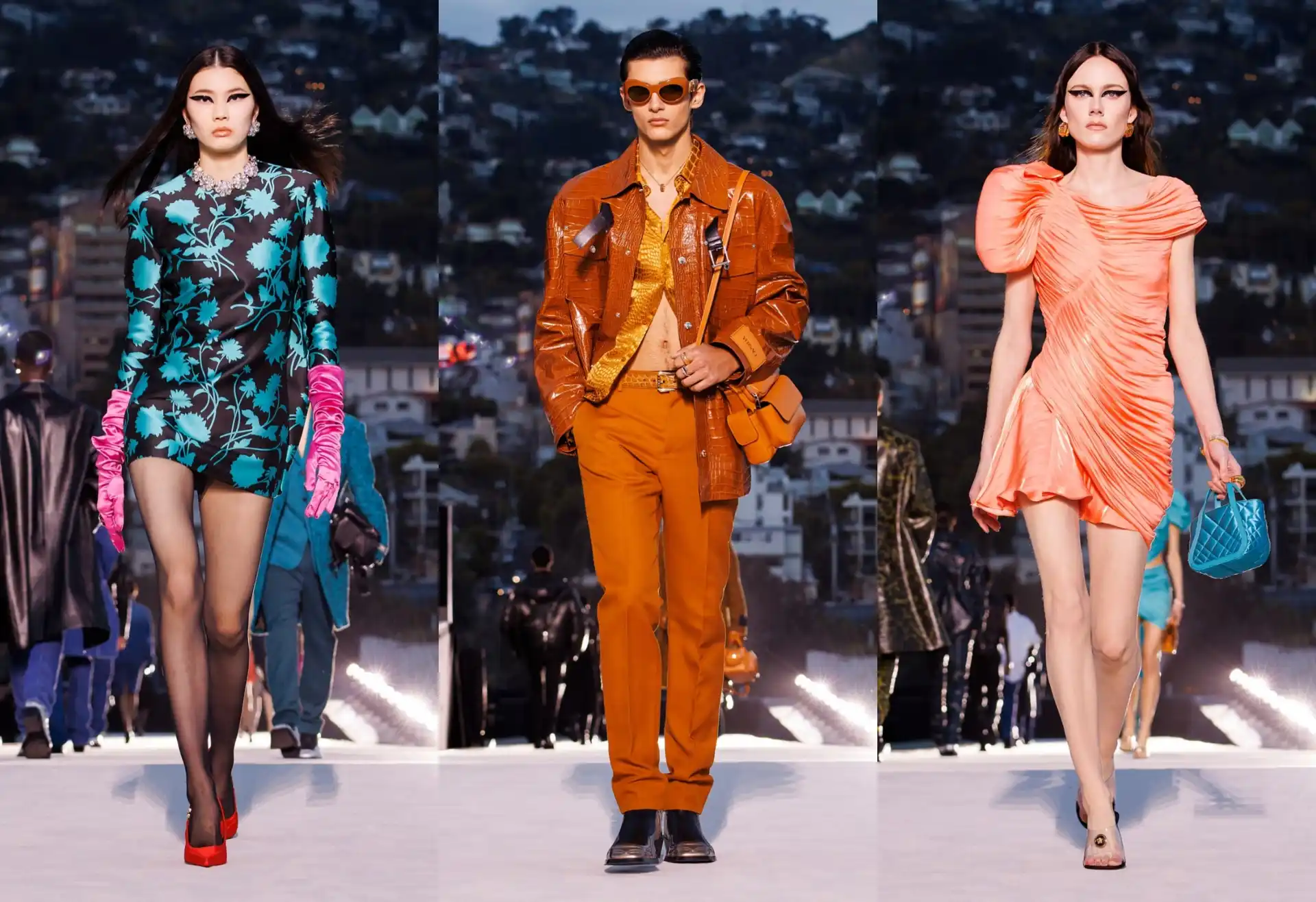 Con un desfile en Los Ángeles, Versace presentó su colección invierno 2023
