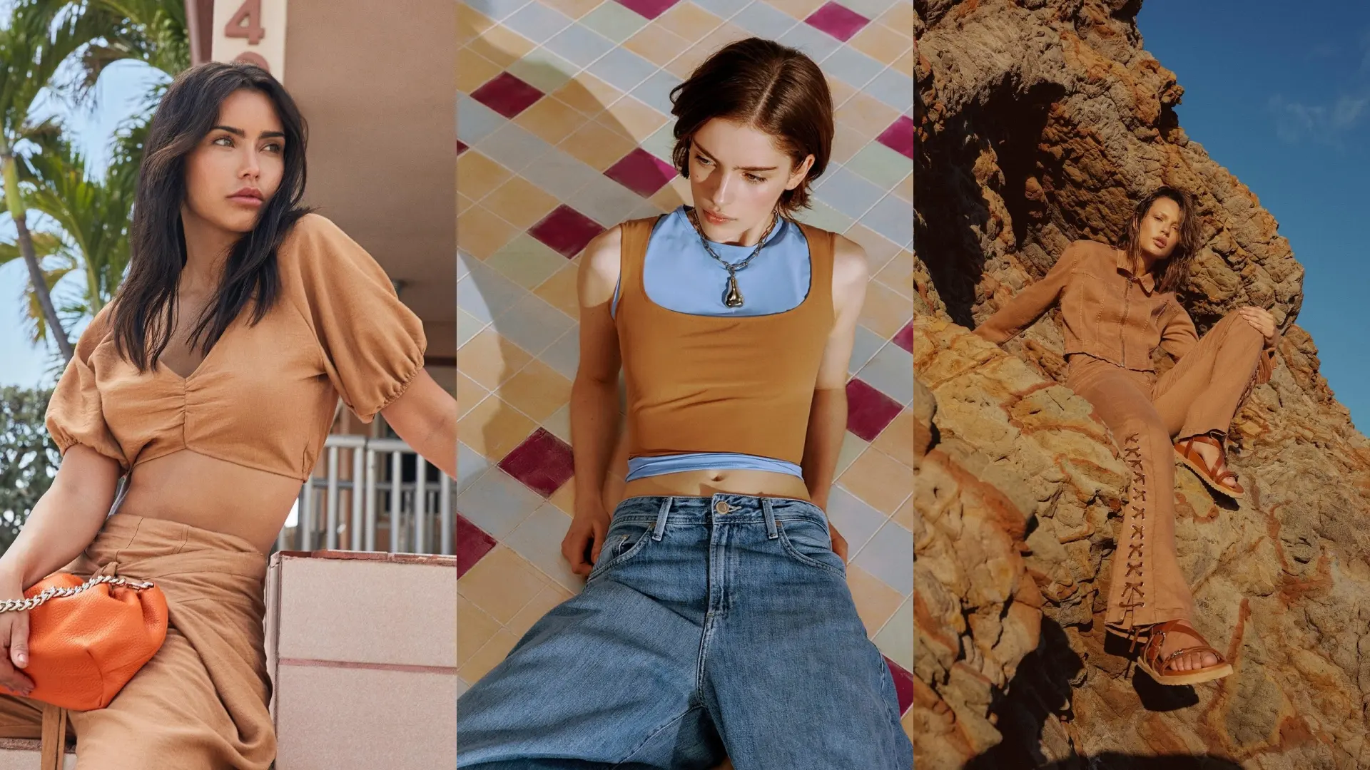 5 ideas de looks para usar el Mocha Mousse en el verano 2025