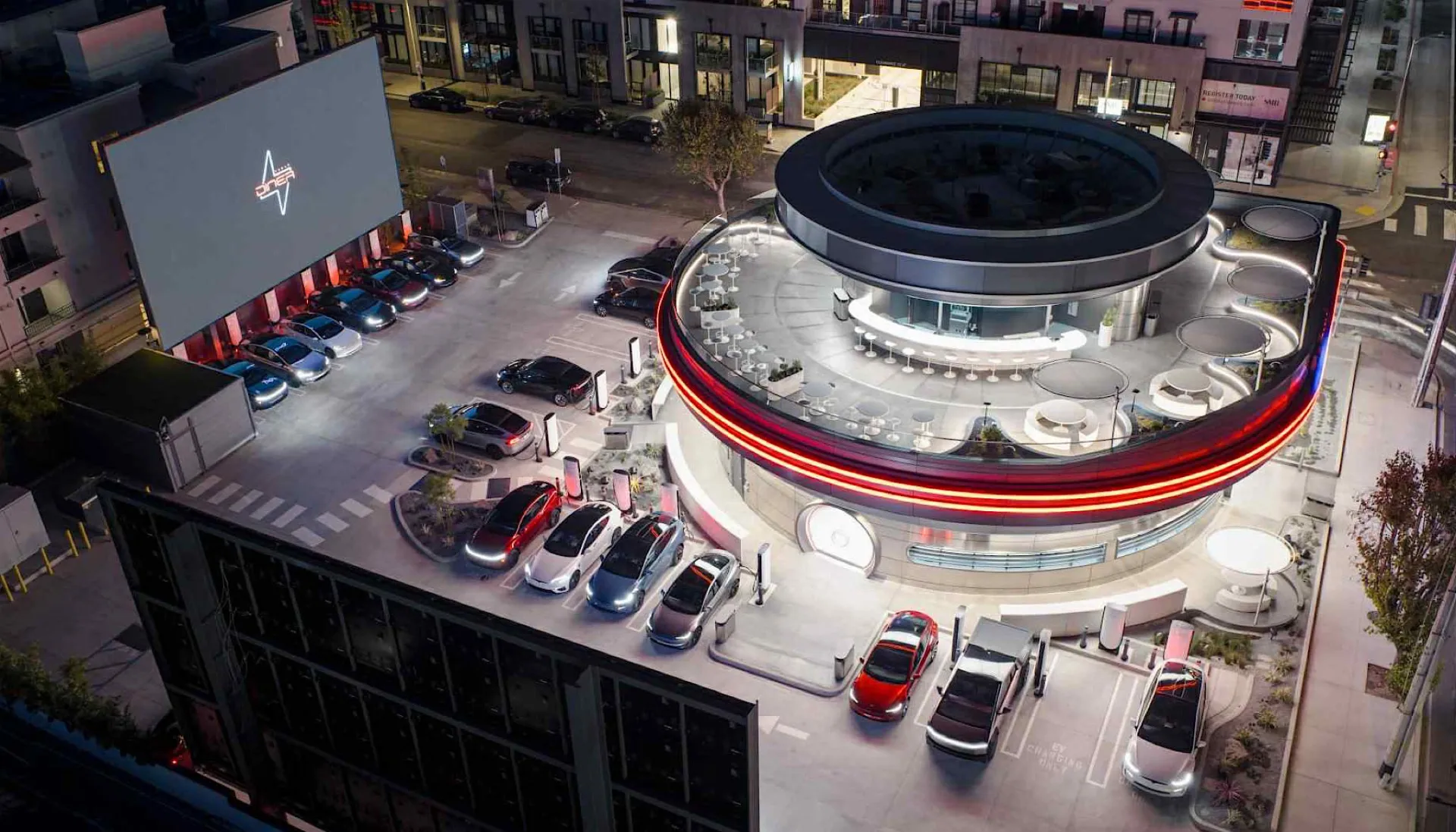 Así es Tesla Diner, un restaurante que fusiona gastronomía y tecnología
